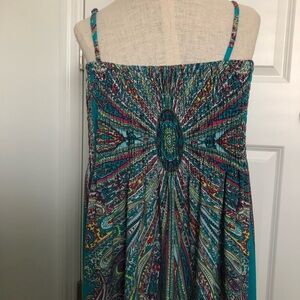 India Boutique Tea and Hot Pink Printed Maxi Dress